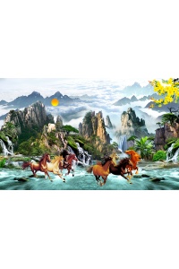 Tranh gạch 3D mã đáo PT1922