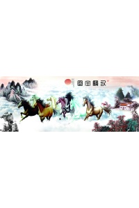 Tranh gạch 3D mã đáo PT207