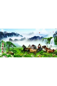 Tranh gạch 3D mã đáo MĐ2