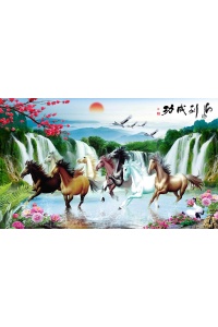 Tranh gạch 3D mã đáo PT 6043