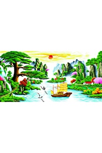 tranh gạch 3d phong thủy 9034