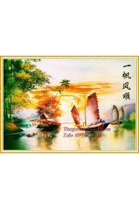 Tranh gạch 3d sơn thủy PT684