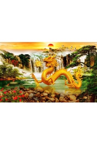 tranh gạch 3d rồng bay