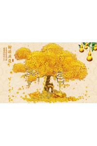 Tranh gạch 3D cây kim tiền 17