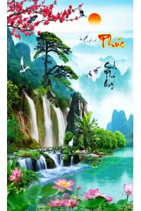 Tranh gạch 3D phong thủy  đứng 38