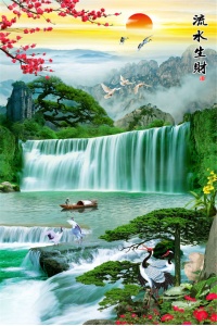 Tranh gạch 3D phong thủy  đứng 40