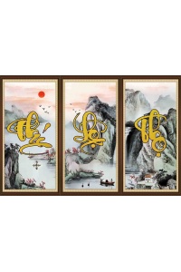 tranh gạch 3d phúc lộc thọ 02