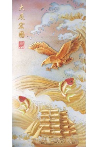 Tranh gạch 3D thuận buồm xuôi gió 41 - tranh gạch 3D phòng khách