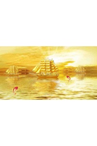 Tranh gạch 3D thuận buồm xuôi gió 47 - tranh gạch 3D phòng khách