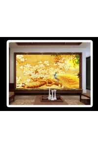 Tranh gạch 3D con công cc147