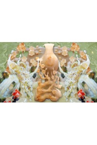 Tranh gạch 3D con công cc327