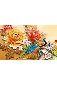 Tranh gạch 3D con công cc339