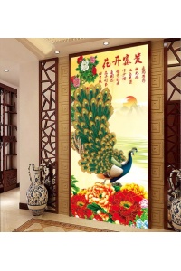 Tranh gạch 3D con công cc85