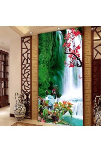 tranh gạch 3d thác nước đứng 35