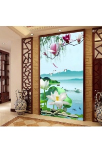 tranh gạch 3d thác nước đứng 46